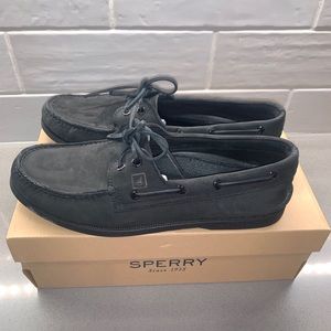 Sperry 10.5 Black Suede, Like New